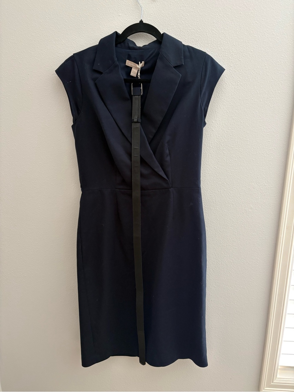 Banana Republic Navy Dress with Belt Detail